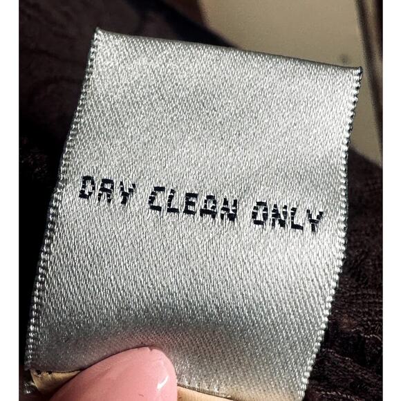 VTG Cache Brown Jacquard Short Sleeve Peplum Career Casual Jacket Size 12 - Picture 6 of 8